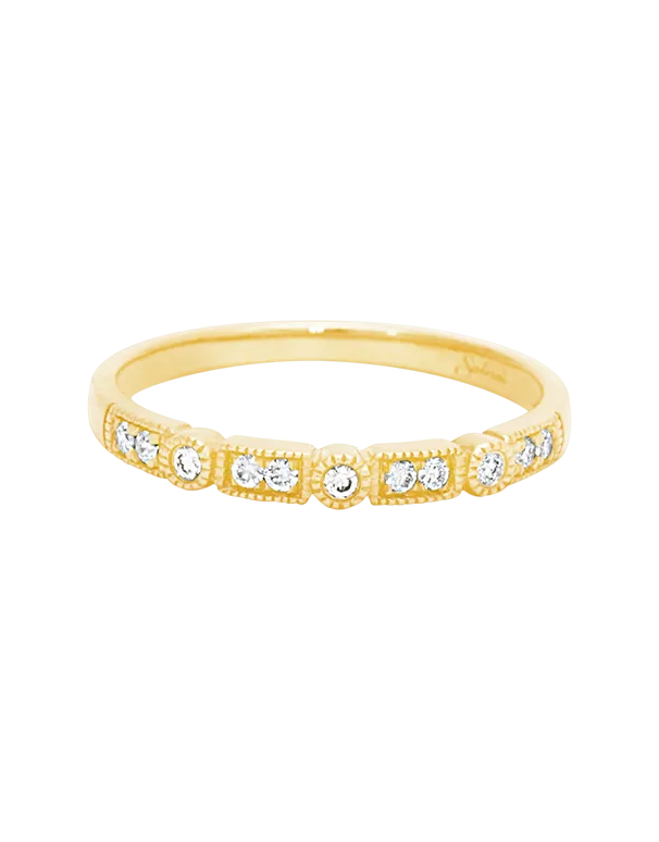 10ct Yellow Gold Diamond Set Band - 783427