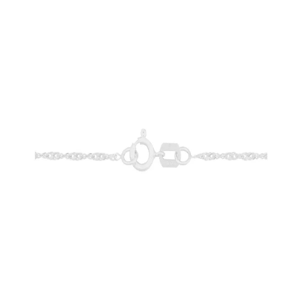 10k White Gold 1-millimeter Singapore Chain (18-inch)