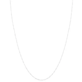 10k White Gold 1-millimeter Singapore Chain (18-inch)