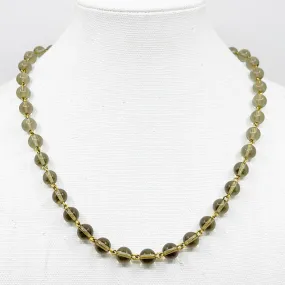 14k Gold Filled smoky quartz bead necklace