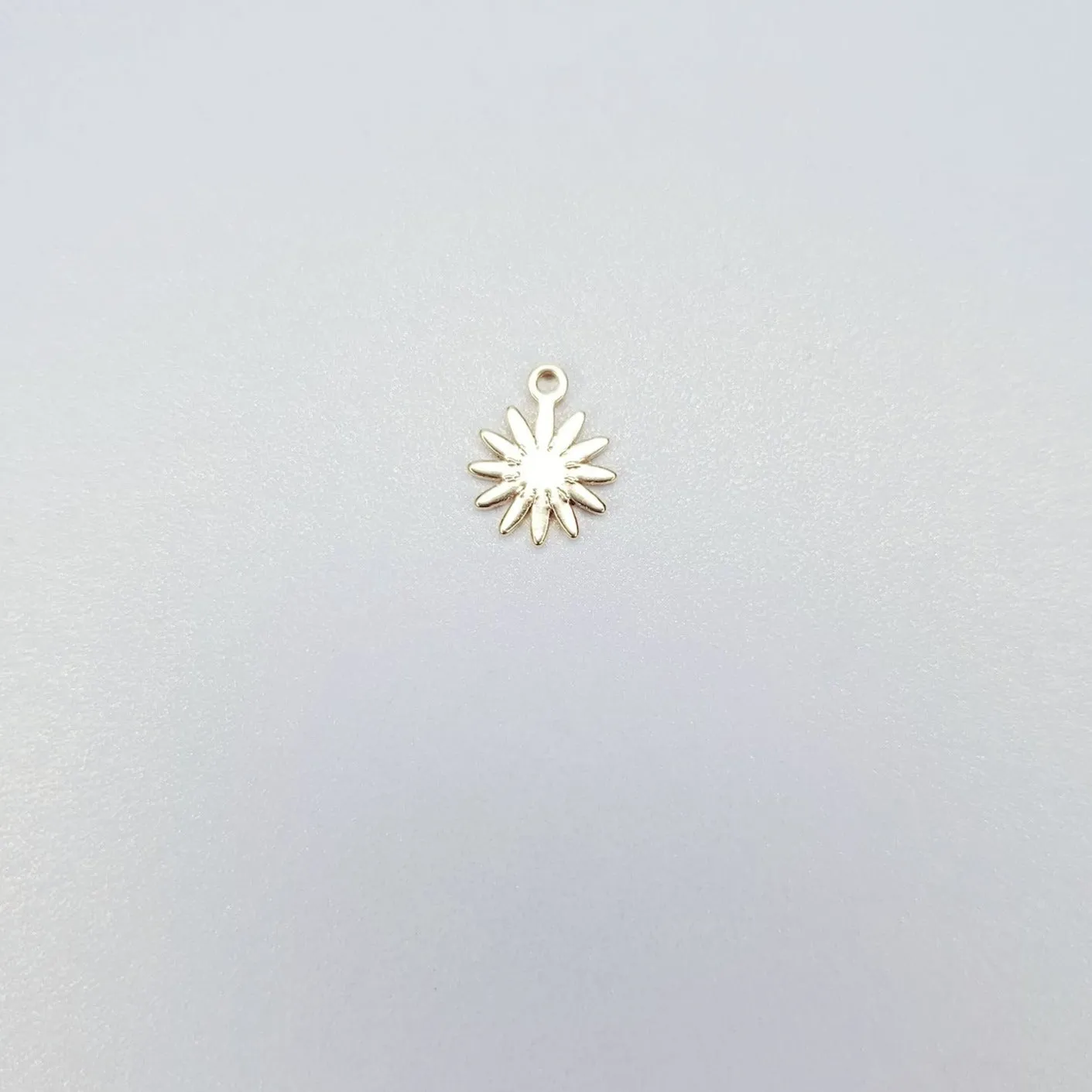 14K Real Gold Plated Dainty Daisy Flower Charm