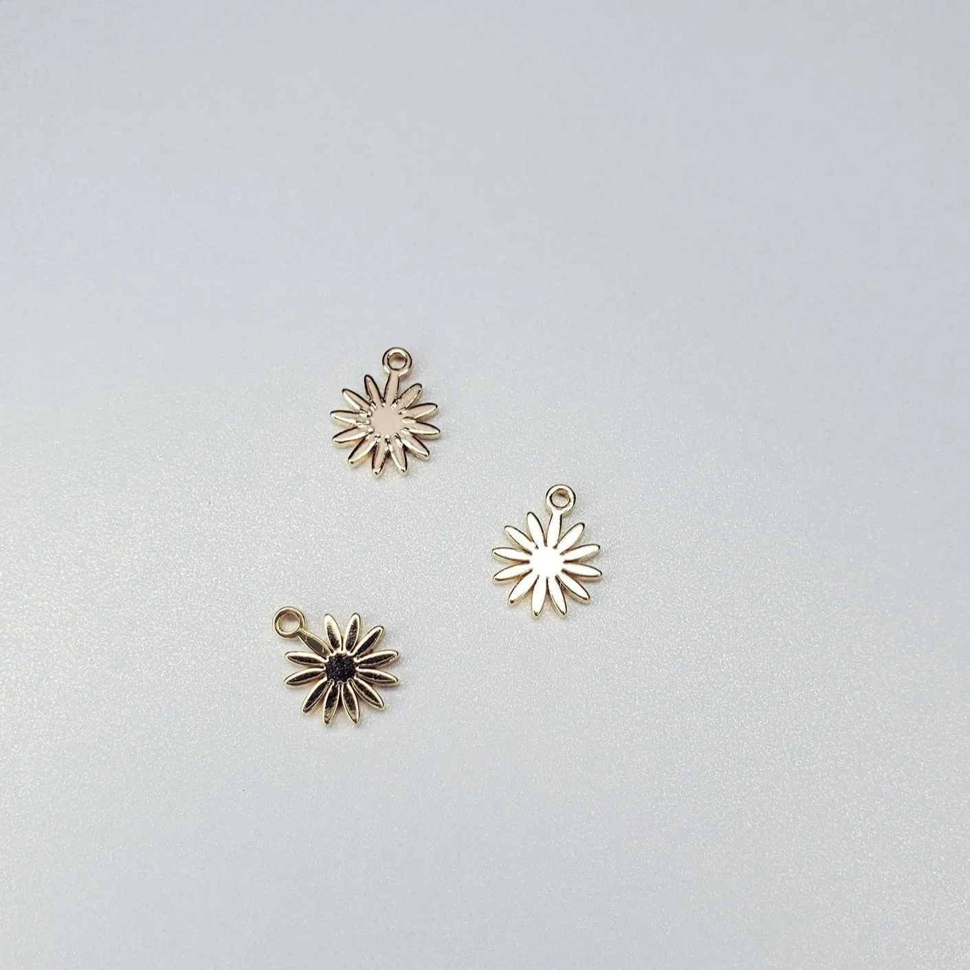 14K Real Gold Plated Dainty Daisy Flower Charm