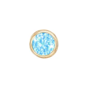 14k Skinny Silver March Charm (yellow)
