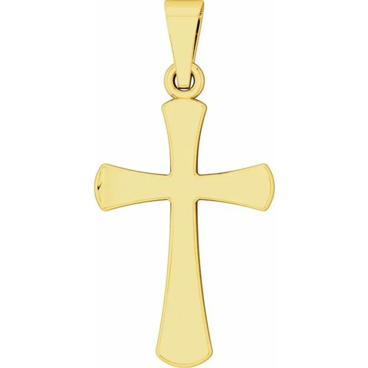 14K Yellow 19.3x11.4 mm Cross Pendant