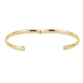 14K Yellow 4.75 mm Hinged Bangle Bracelet
