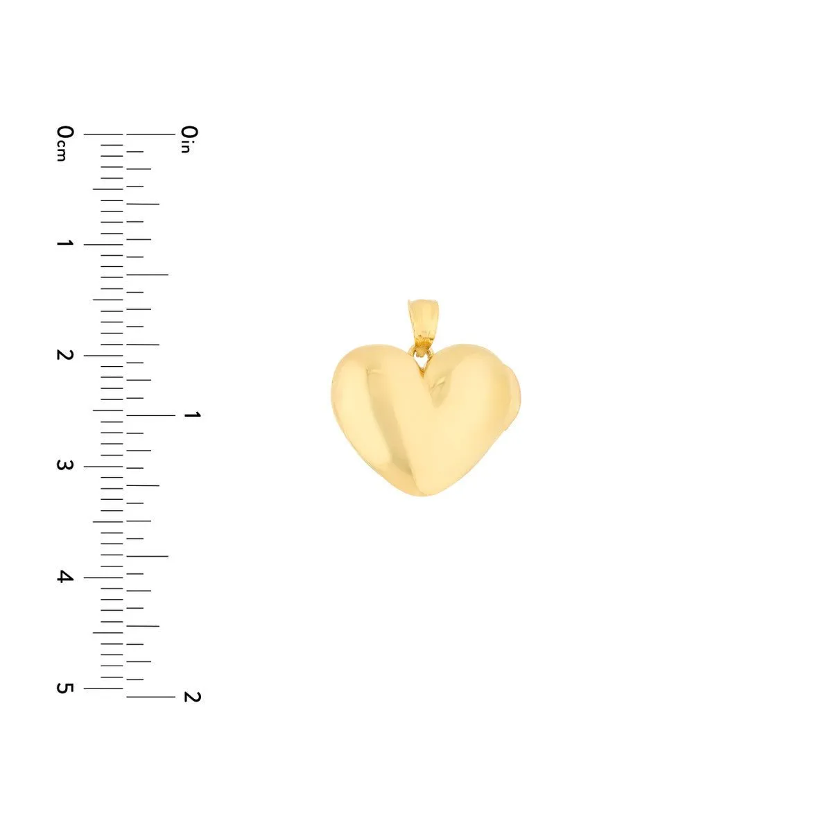 14K Yellow Gold Heart Locket