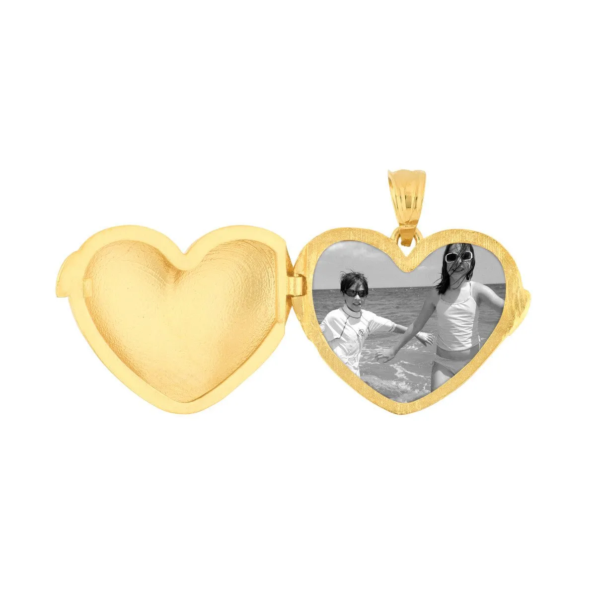 14K Yellow Gold Heart Locket