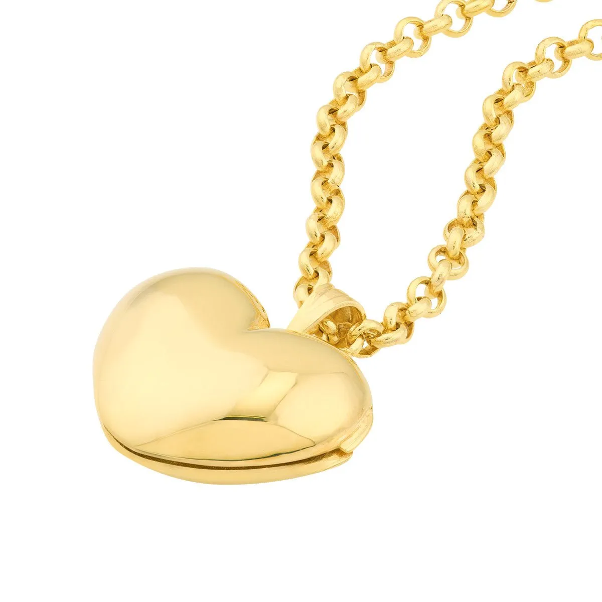14K Yellow Gold Heart Locket