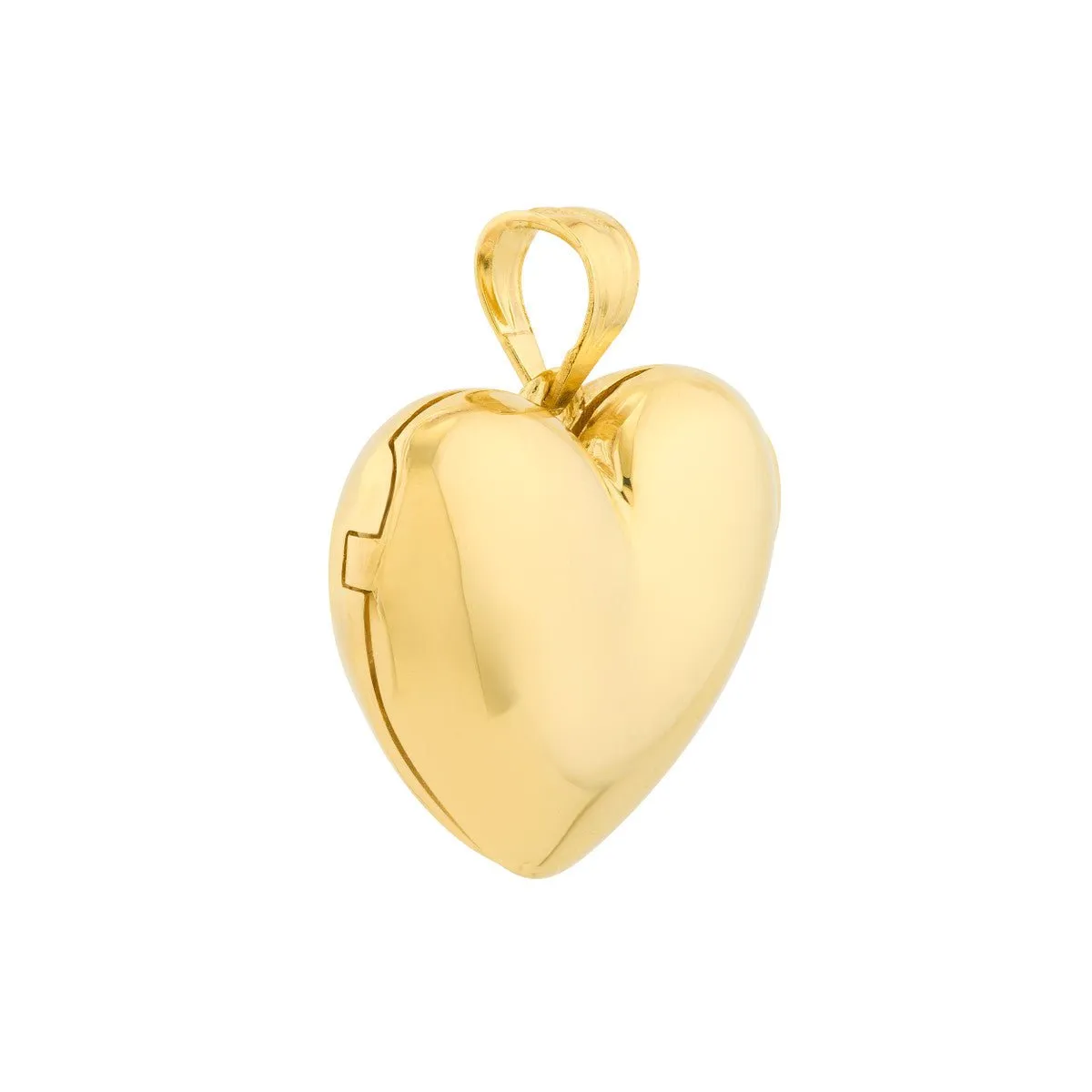 14K Yellow Gold Heart Locket