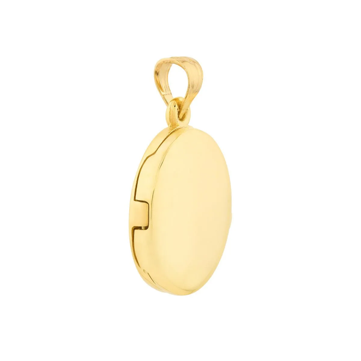 14K Yellow Gold Oval Locket