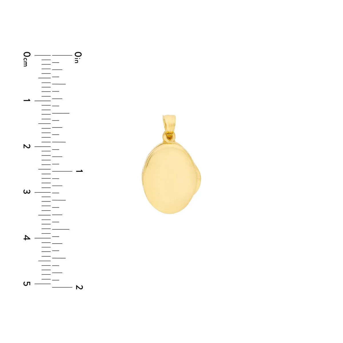 14K Yellow Gold Oval Locket