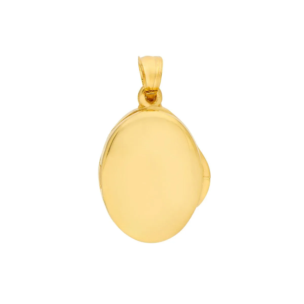 14K Yellow Gold Oval Locket