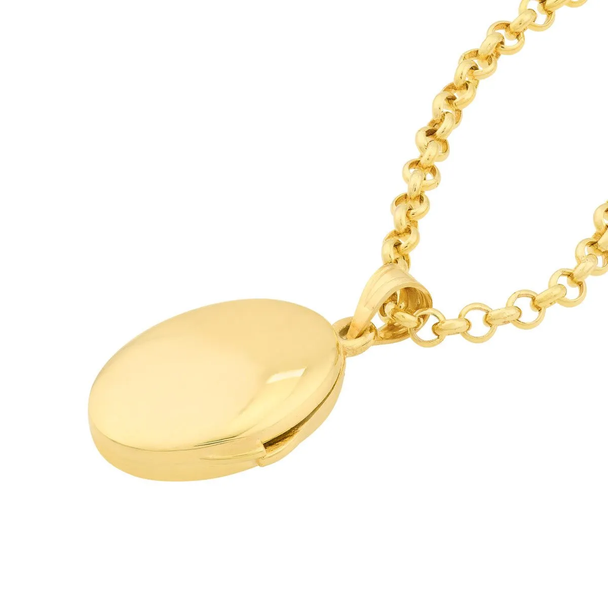 14K Yellow Gold Oval Locket