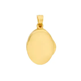 14K Yellow Gold Oval Locket