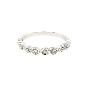 18k White Gold Diamond Infinity Stacker Ring (I2147)