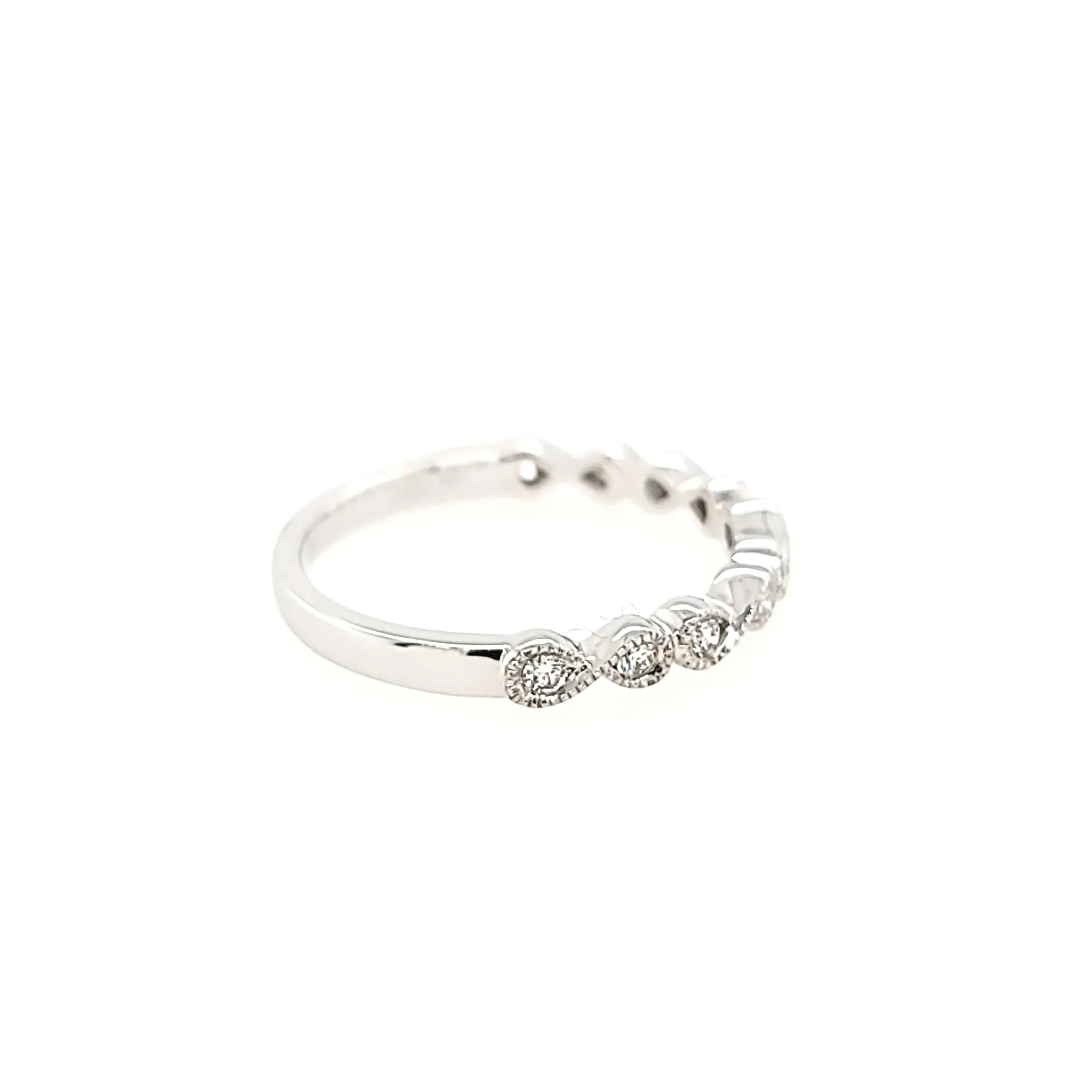 18k White Gold Diamond Infinity Stacker Ring (I2147)