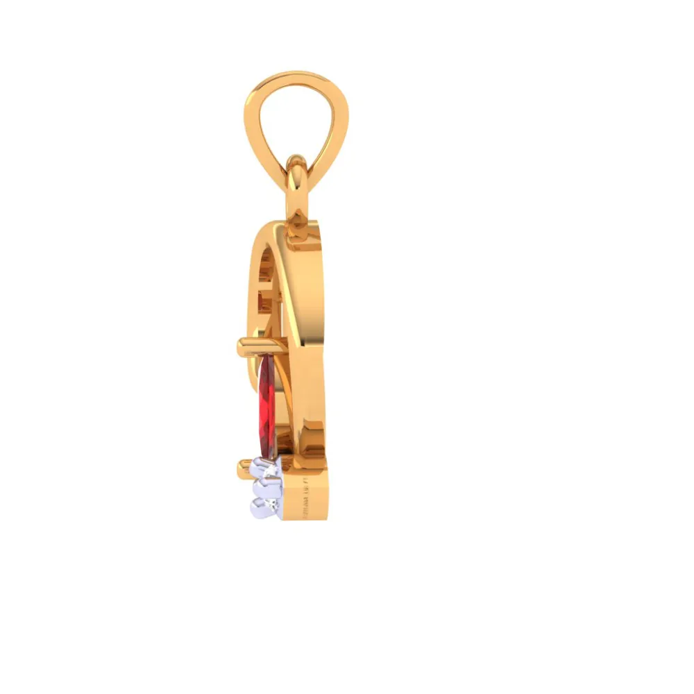 22KT Modern Gold Locket Design For Ladies