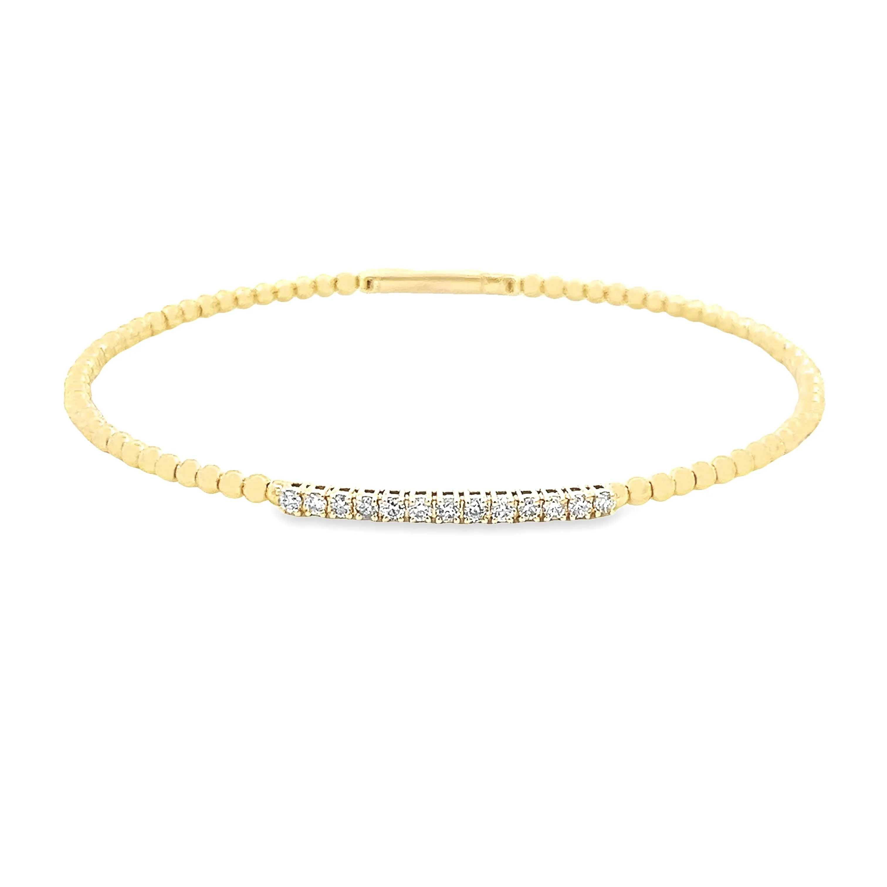 .37ct 14k Yellow Gold Diamond Bangle