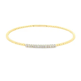 .37ct 14k Yellow Gold Diamond Bangle