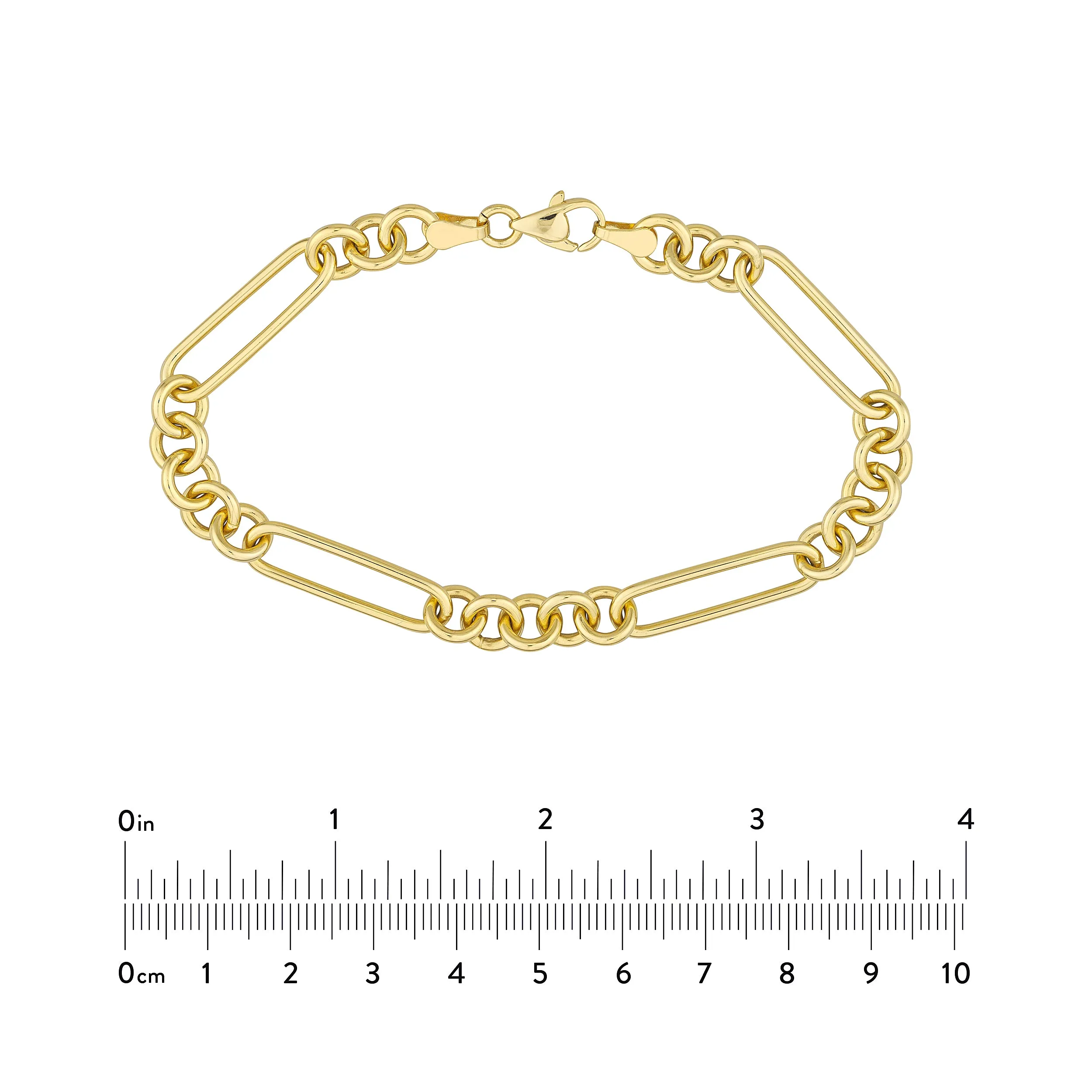 5 1 Round Paper Clip 150 Chain Bracelet with Pear Shape Lock