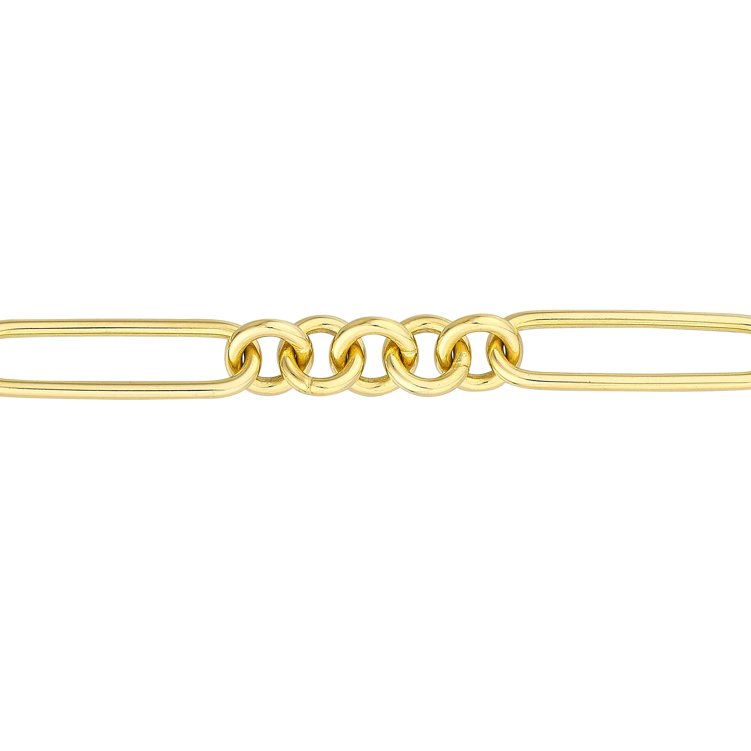 5 1 Round Paper Clip 150 Chain Bracelet with Pear Shape Lock