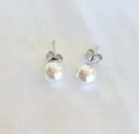 8mm Mother of Pearl Earrings