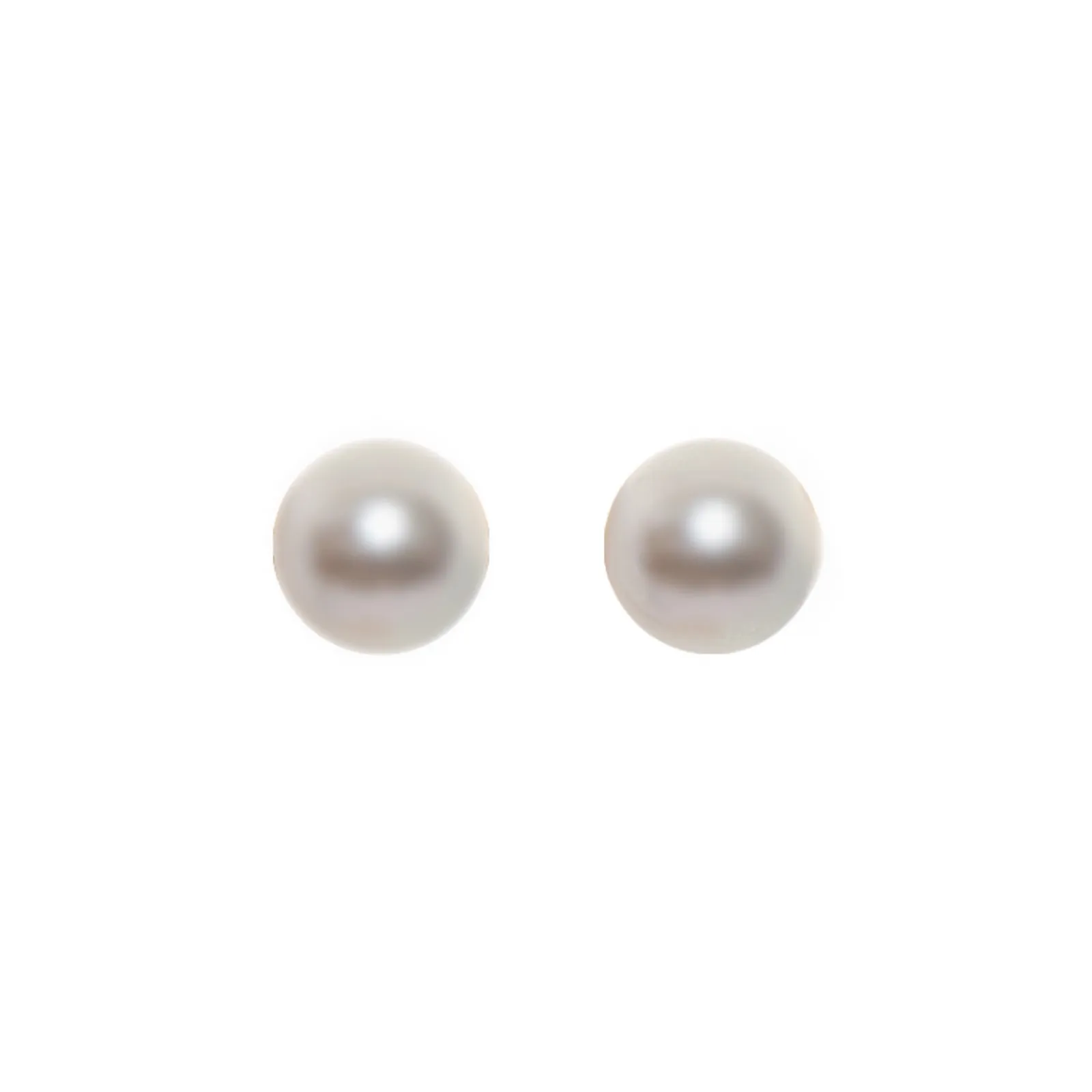 9-mm 18K Gold Flat Pearl Studs