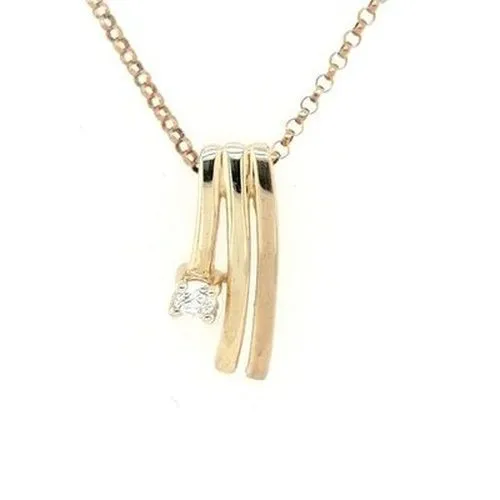 9ct Three drops cz Pendant