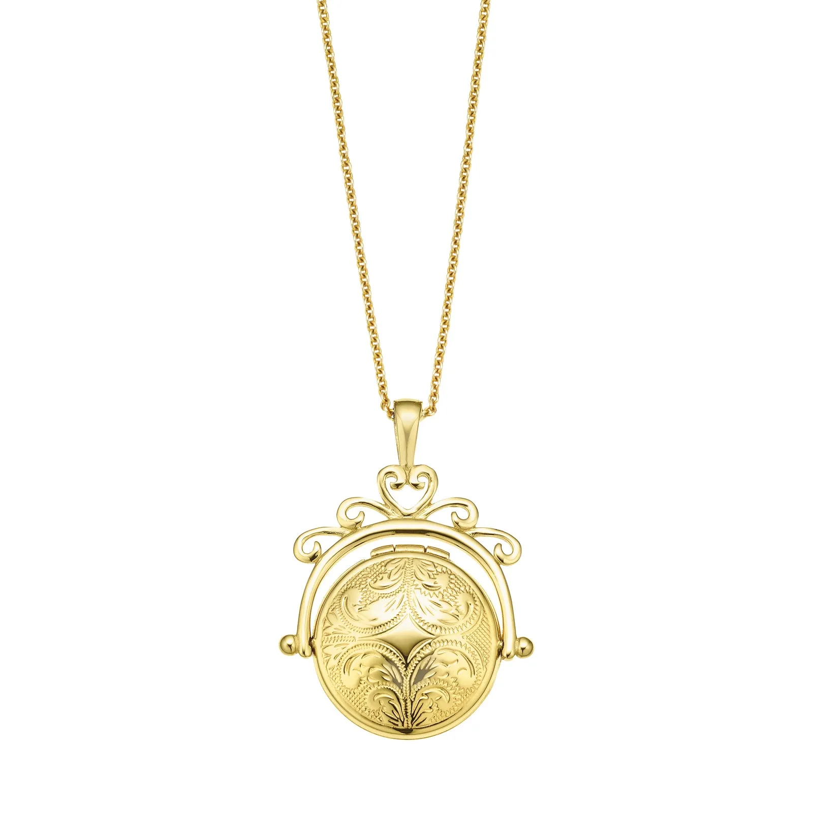 9ct Yellow Gold Round Spinner Locket