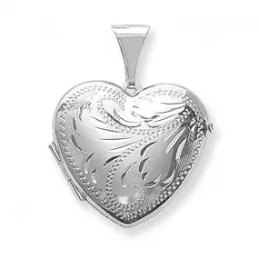 Acotis Silver Locket Heart Shaped G6580