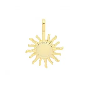 Acotis Silver Pendant Gold Plated Sun G61067GP