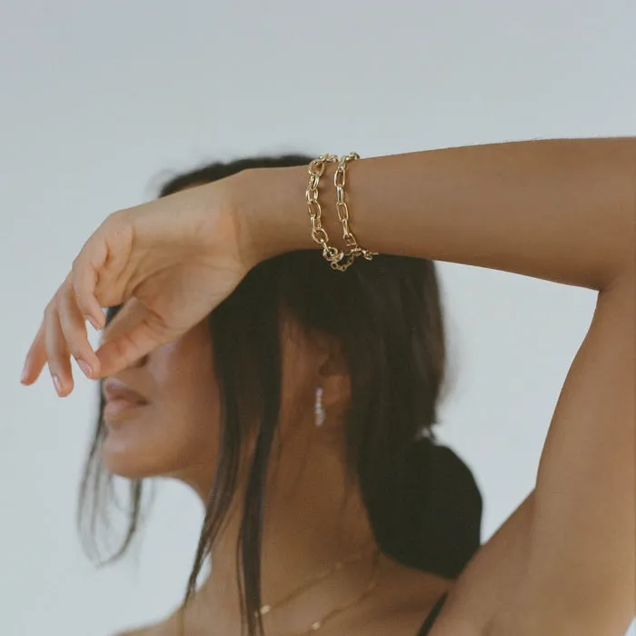 Alexa Leigh-Paloma Link Bracelet-Gold 7.5"