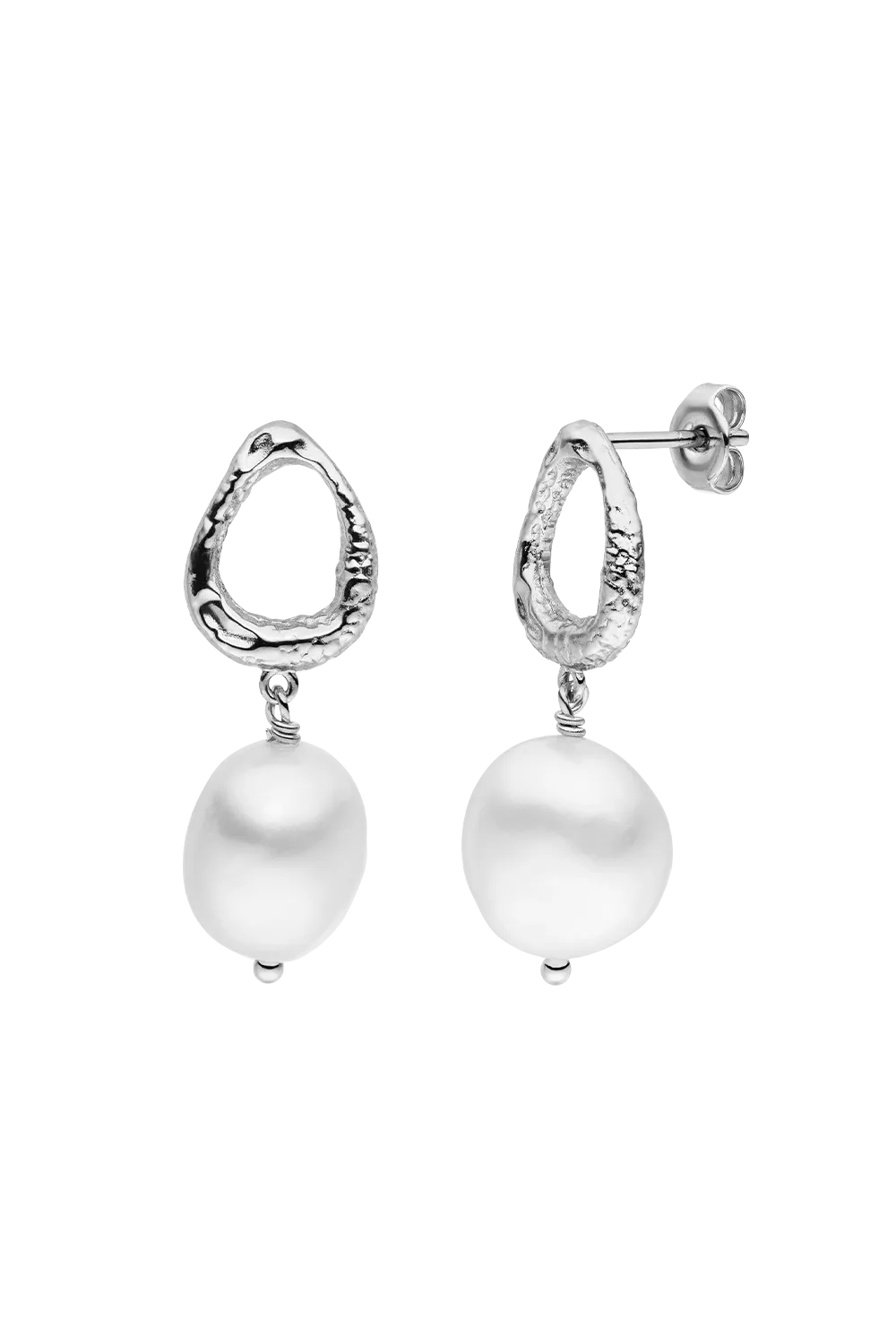 Amalfi Pearl Earrings Silver