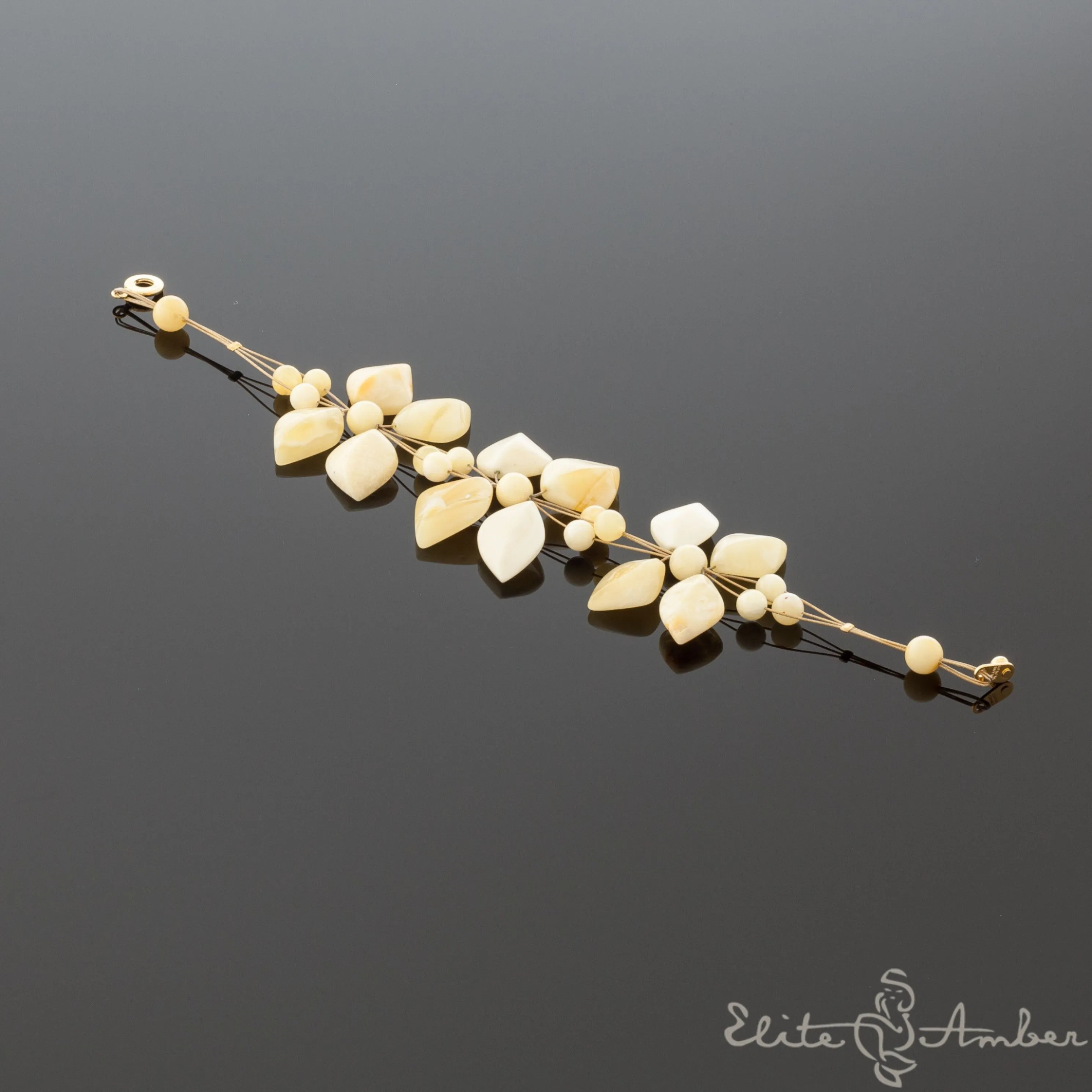 Amber bracelet "Royal flower"