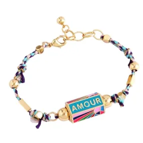Amour Locket Bracelet Purple