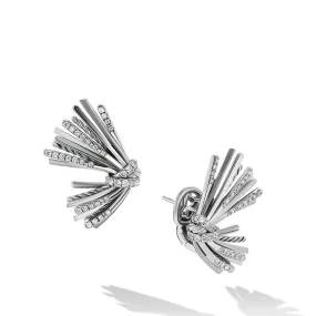 Angelika Flair Earrings with Pave Diamonds