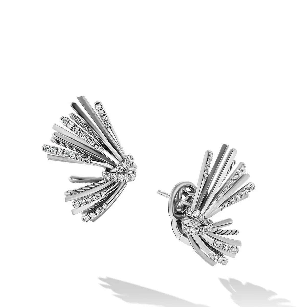 Angelika Flair Earrings with Pave Diamonds