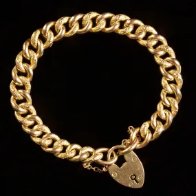 Antique Victorian Fancy Link Bracelet 9Ct Circa 1880