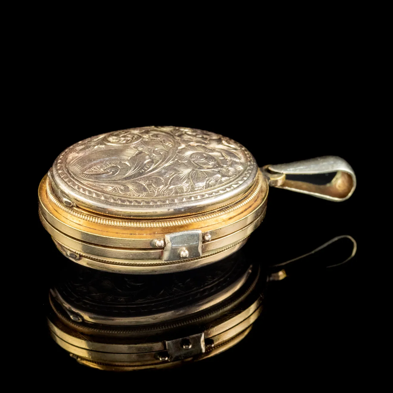 Antique Victorian Floral Family Locket 9Ct Gold Circa 1890