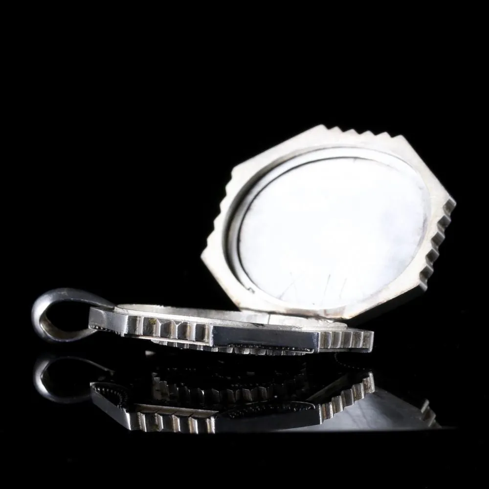 Antique Victorian Silver Locket Dated 1877