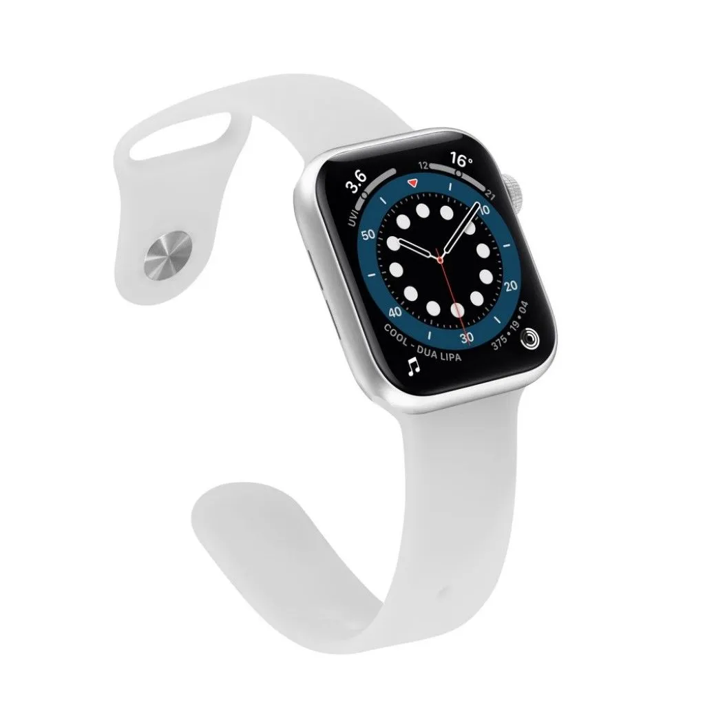 Apple Watch 40mm color changing silicone watch strap - White to Yellow