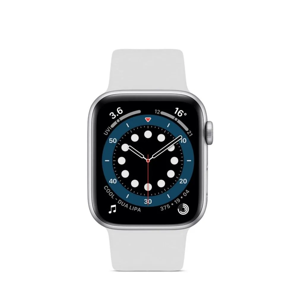 Apple Watch 40mm color changing silicone watch strap - White to Yellow
