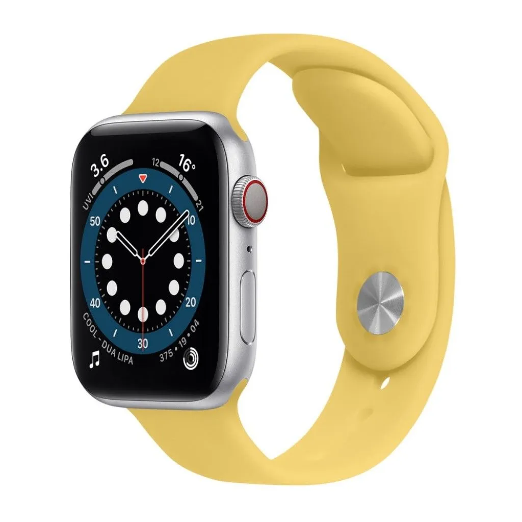 Apple Watch 40mm color changing silicone watch strap - White to Yellow