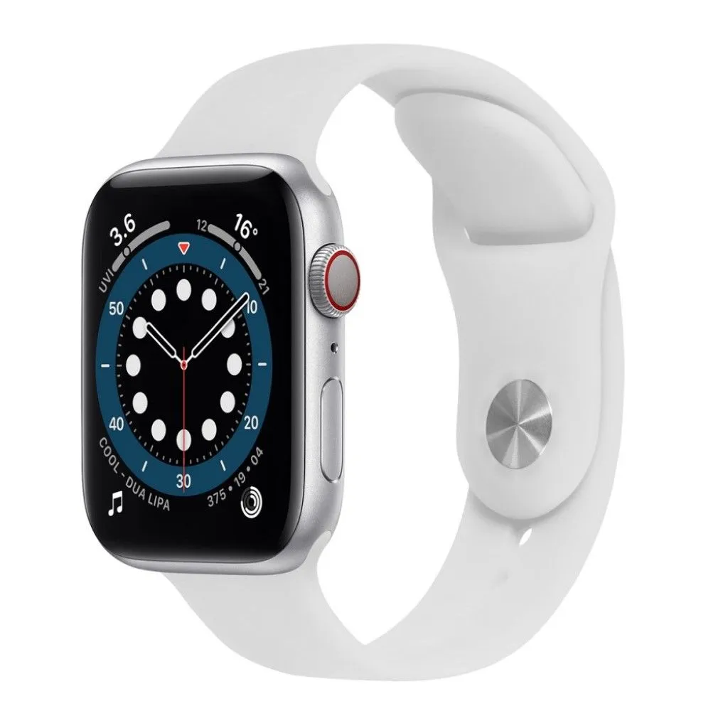 Apple Watch 40mm color changing silicone watch strap - White to Yellow