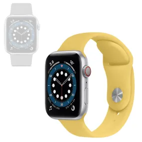 Apple Watch 40mm color changing silicone watch strap - White to Yellow