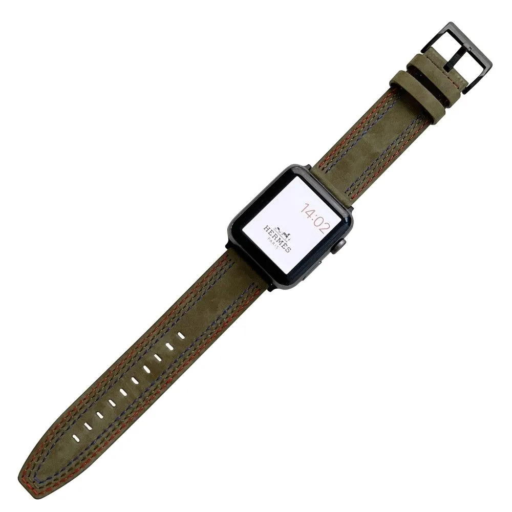 Apple Watch (41mm) stylish genuine leather watch strap - Green
