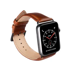 Apple Watch (42/44/SE/45/46/49mm) GEAR Buffalo Ægte Læder Rem - Brun