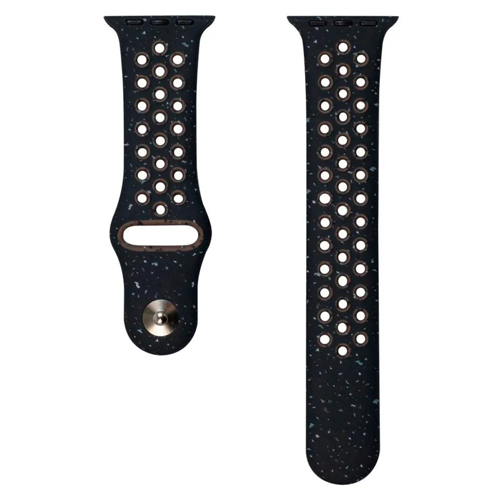 Apple Watch (42/44/SE/45/46/49mm) Lippa FLOUR Silikonerem - Sort