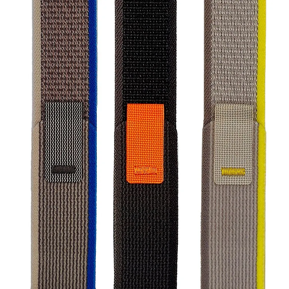 Apple Watch (42/44/SE/45/46/49mm) Velcro Stof Rem - Mørkegrå