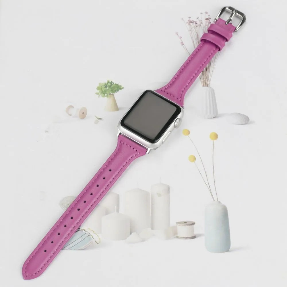 Apple Watch (45mm) B6 genuine leather watch strap - Rose / Size: L